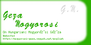 geza mogyorosi business card